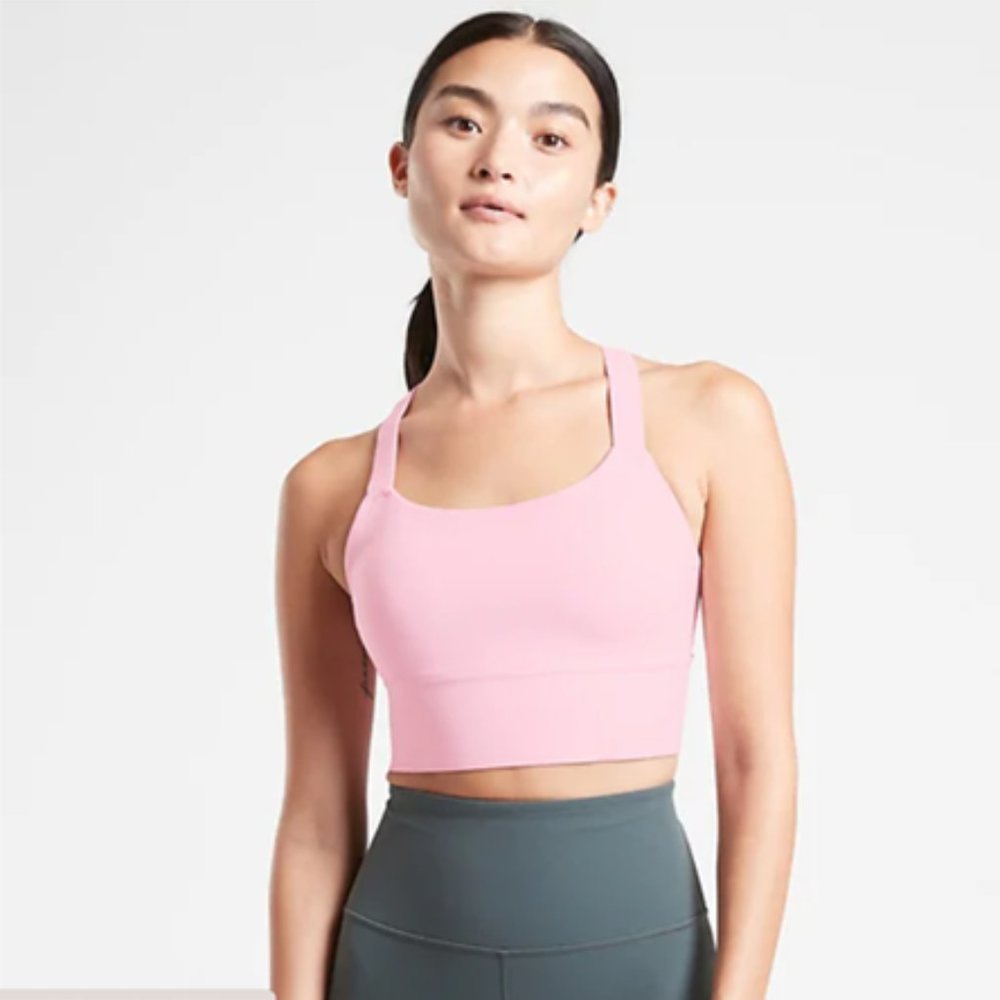 Athleta Pink Warrior Longline Bra A-C
